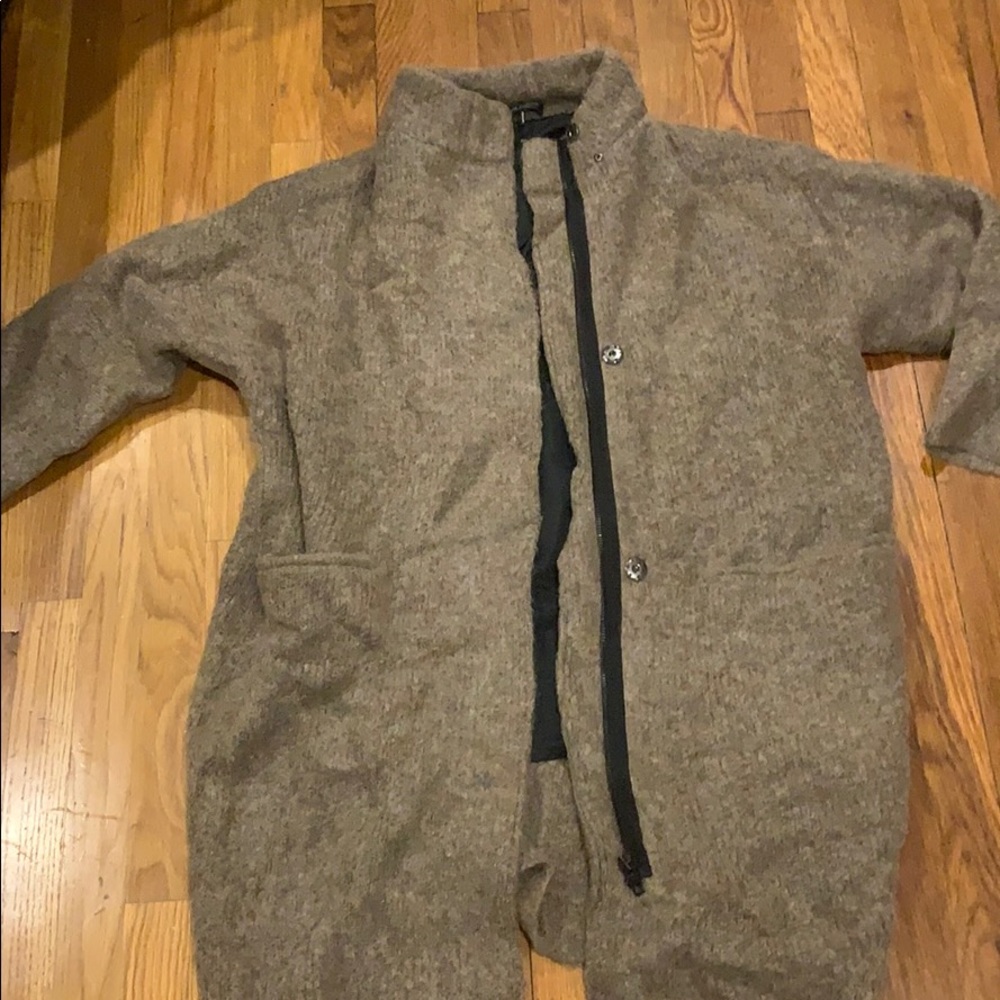 Rag and bone lined zip front sweat coat M